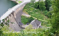 Blick Diemelsee Staumauer vom Eisenberg